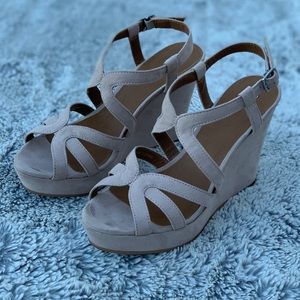 BP strappy wedges, Nude, Size 6